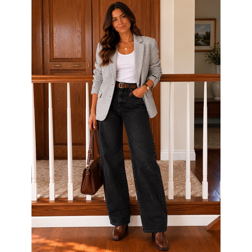 Express Black Gold‎ Metallic Shimmer High Rise Straight Leg Jeans Womens